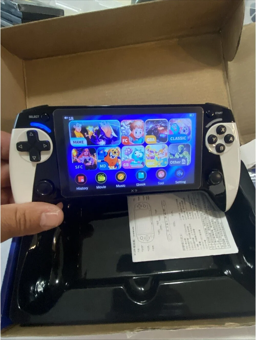 Saker Plus X9 (or X9 Retro Handheld Game Console) New Open Box